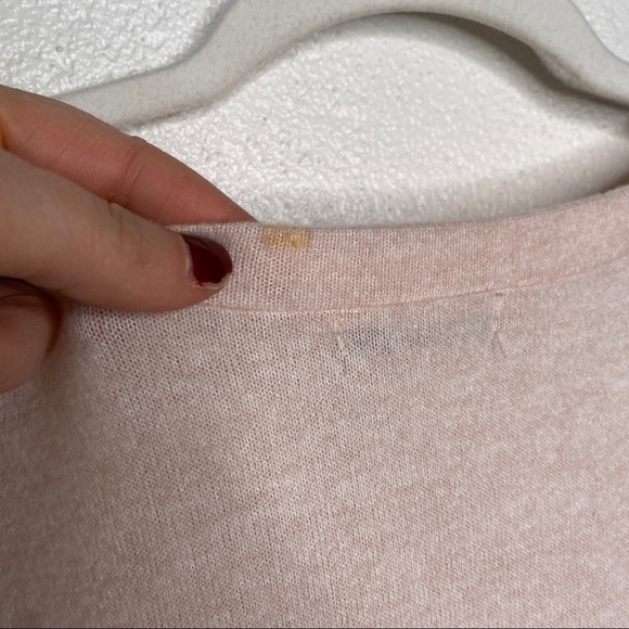 Soprano Pink Peplum Hem Hi/Low Super Soft Long Tie Sleeve Top Size large - Picture 8 of 8